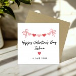 Personalised Happy Valentines Card, Valentines Card For Him Her