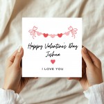 Personalised Happy Valentines Card, Valentines Card For Him Her
