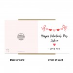Personalised Happy Valentines Card, Valentines Card For Him Her