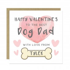 Personalised Dog Dad Valentines Card Dog Valentine's Day Card