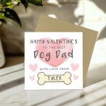 Personalised Dog Dad Valentines Card Dog Valentine's Day Card