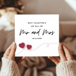 Valentines Card For Husband Wife To Be Personalised Mr & Mrs