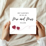 Valentines Card For Husband Wife To Be Personalised Mr & Mrs