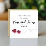 Valentines Card For Husband Wife To Be Personalised Mr & Mrs