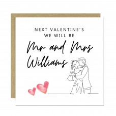 Personalised Valentines Card For Husband Wife To Be