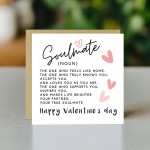 Soulmate Valentines Card Boyfriend Husband Valentine Card