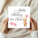 First Valentines Card As My Daddy Card Personalised Valentines