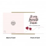 Favourite Human Valentines Card Husband Wife Valentines Day Card