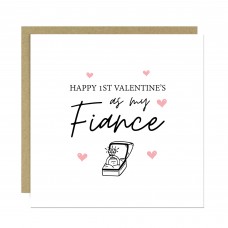 1st Valentines As My Fiance Card Fiance Valentines Card