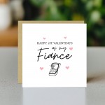 1st Valentines As My Fiance Card Fiance Valentines Card