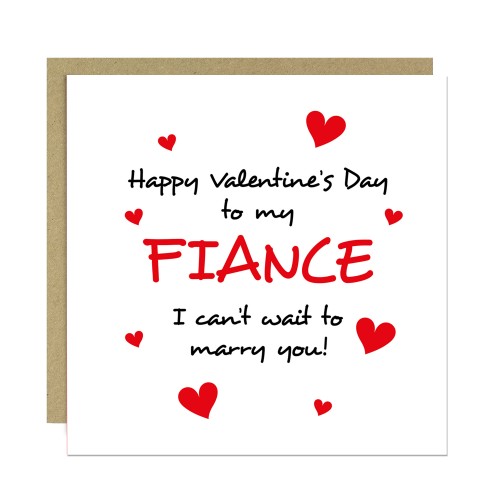 Fiance Valentines Card Valentine's Gifts For Him Fiance Card