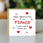 Fiance Valentines Card Valentine's Gifts For Him Fiance Card