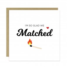 Dating App Valentines Card For Him I'm So Glad We Matched Card
