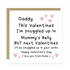 Valentines Card From Bump Daddy To Be Valentines Card