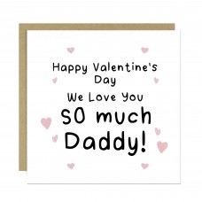 Daddy Valentine Card Daddy Valentines Gift From Daughter Son