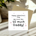 Daddy Valentine Card Daddy Valentines Gift From Daughter Son