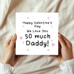 Daddy Valentine Card Daddy Valentines Gift From Daughter Son