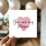 Husband Valentines Card, Card For Boyfriend, You're My Person