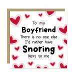 Rather Funny Boyfriend Valentine's Day Card Snoring Card