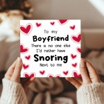 Rather Funny Boyfriend Valentine's Day Card Snoring Card