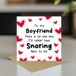 Rather Funny Boyfriend Valentine's Day Card Snoring Card