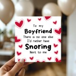 Rather Funny Boyfriend Valentine's Day Card Snoring Card