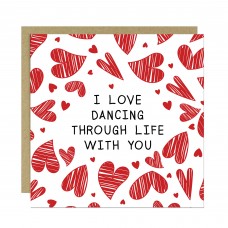 Valentines Day Card, I Love Dancing Through Life With You