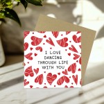 Valentines Day Card, I Love Dancing Through Life With You