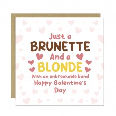 Galentines Day Card, Blonde And Brunette Best Friend Card Funny