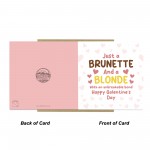 Galentines Day Card, Blonde And Brunette Best Friend Card Funny