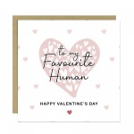 Card For Favourite Human, Boyfriend Valentines Card, For Him Her
