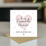 Card For Favourite Human, Boyfriend Valentines Card, For Him Her
