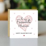 Card For Favourite Human, Boyfriend Valentines Card, For Him Her