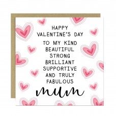 Valentines Card For Mum, Mum Valentine Card, Mum Valentines Card