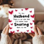 Funny Husband Valentine's Day Card Snoring Card Valentines Card