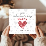 Personalised Happy Valentines Day Card Valentines Gift For Him