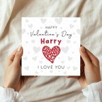 Personalised Happy Valentines Day Card Valentines Gift For Him