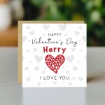 Personalised Happy Valentines Day Card Valentines Gift For Him