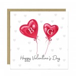 Personalised Valentines Card For Him Card For Her Initial Card