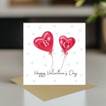 Personalised Valentines Card For Him Card For Her Initial Card