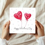 Personalised Valentines Card For Him Card For Her Initial Card