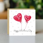 Personalised Valentines Card For Him Card For Her Initial Card