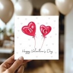 Personalised Valentines Card For Him Card For Her Initial Card
