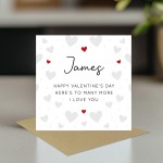 Happy Valentines Day Card Personalised Valentines Card For Him