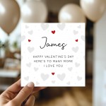 Happy Valentines Day Card Personalised Valentines Card For Him