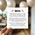 Valentines Cards For Wife Valentines Day Card For Her Wife Poem
