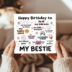 My Bestie Birthday Card Friendship Card For Friends Funny 