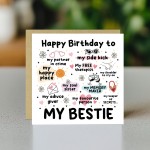 My Bestie Birthday Card Friendship Card For Friends Funny 