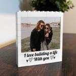 Personalised Photo Bricks Couple Plaque Gift For Anniversary