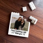 Personalised Photo Bricks Couple Plaque Gift For Anniversary